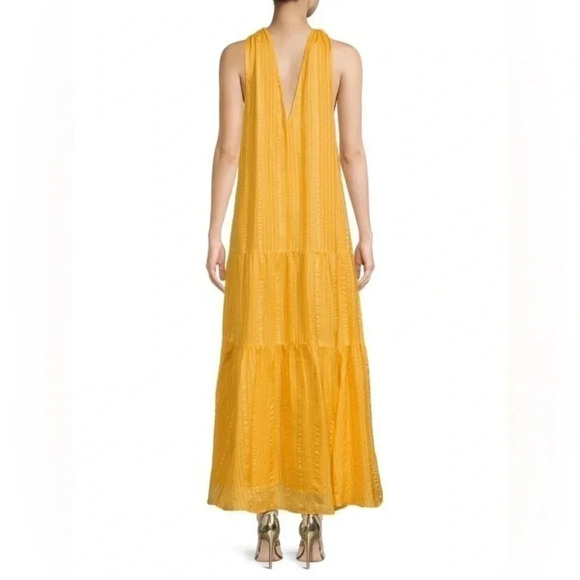 NEW FRAME Silk Halter Maxi Dress XS B926 - Picture 2 of 6